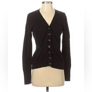 Eddie Bauer Classic Black Cardigan Sweater S